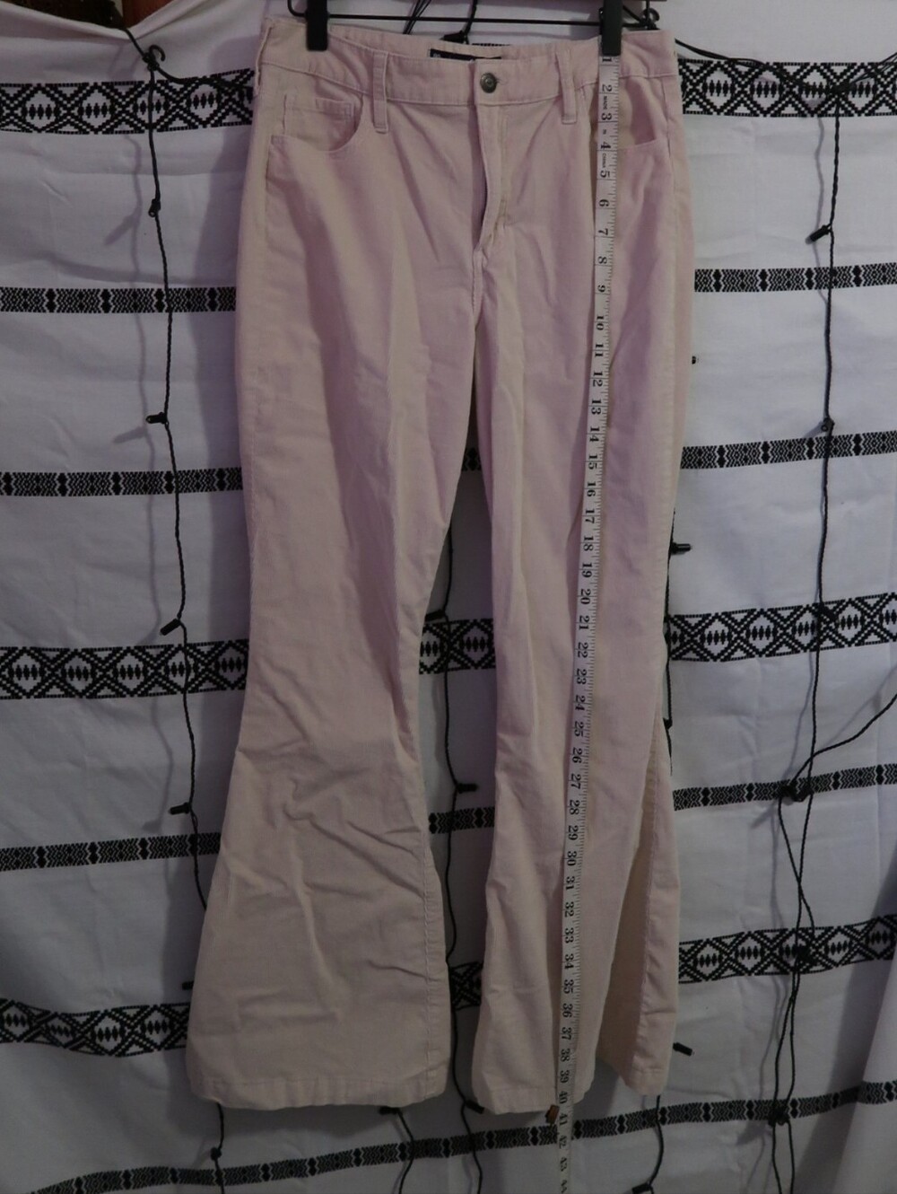 Creme Corduroy High-waisted Flares